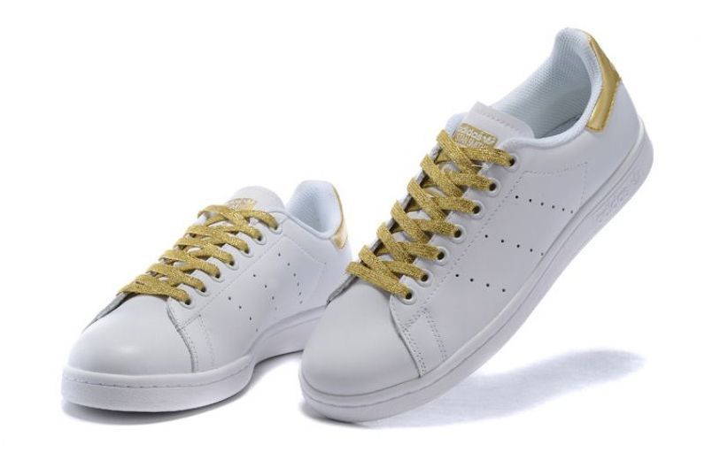 Adidas Stan Smith белые с золотым (39-44)