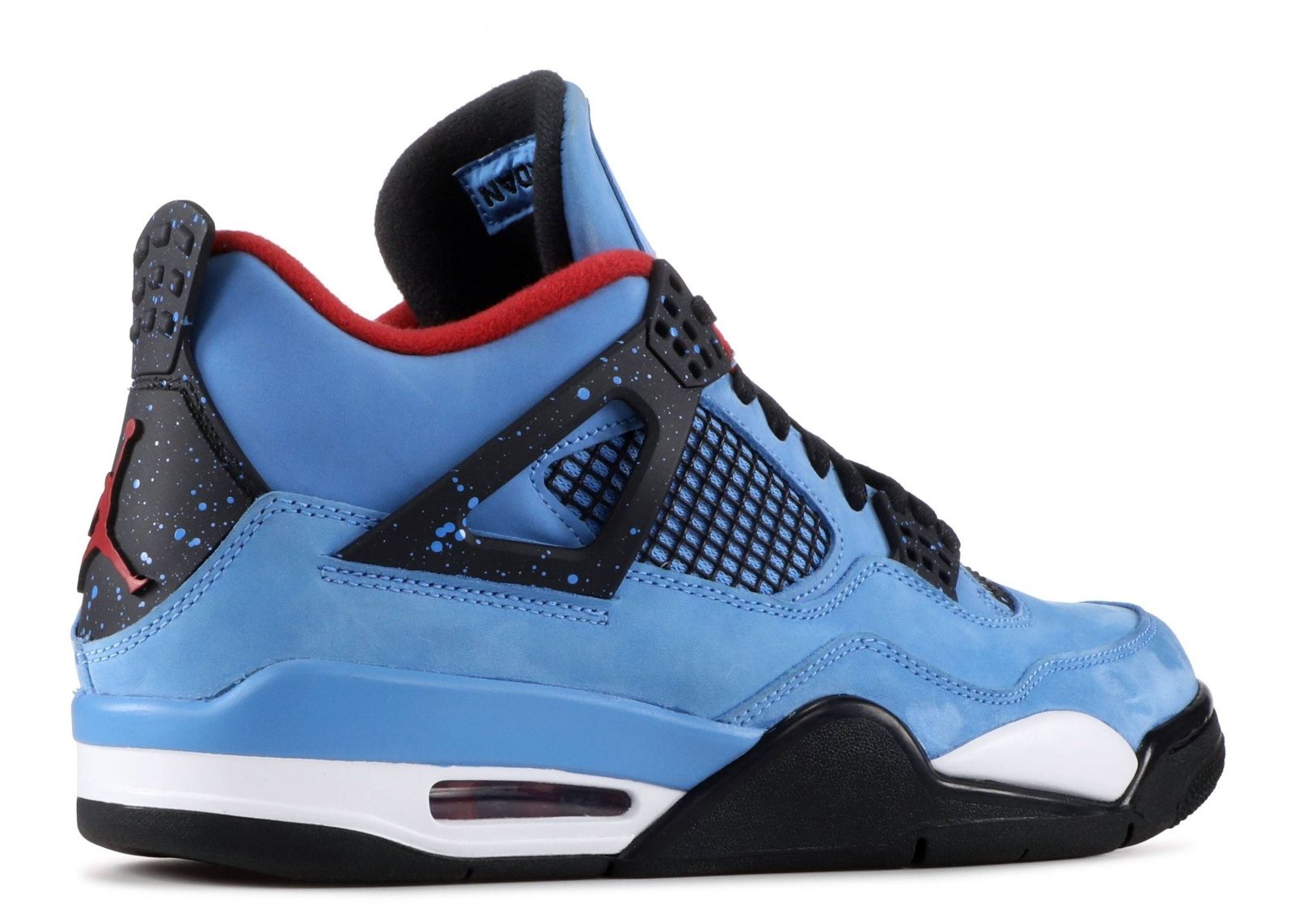 Nike Air Jordan 4 Retro 'Cactus Jack', светло-синие, нубук, мужские