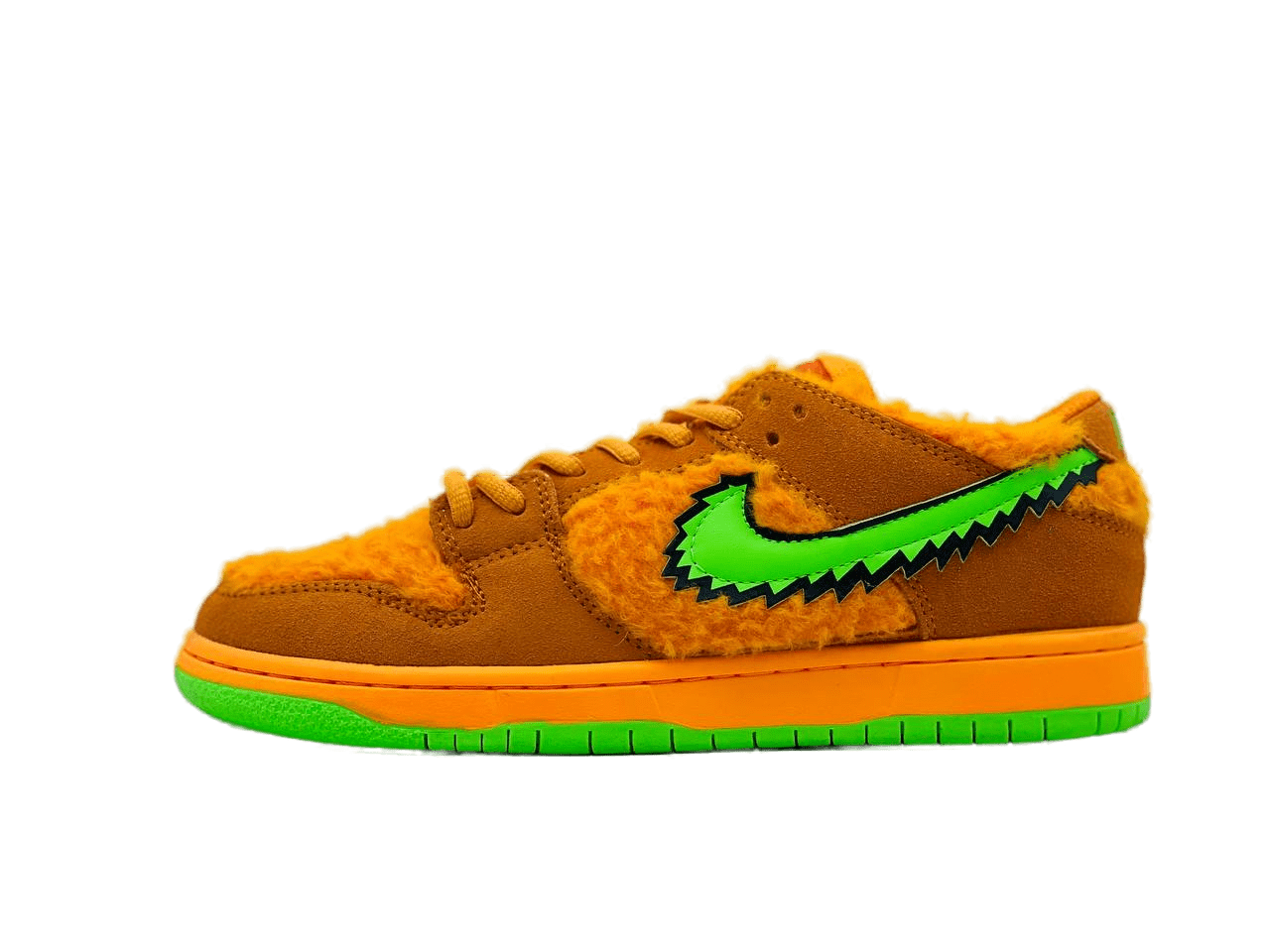 Nike SB Dunk Low Grateful Dead, коричневые с оранжевым, замша
